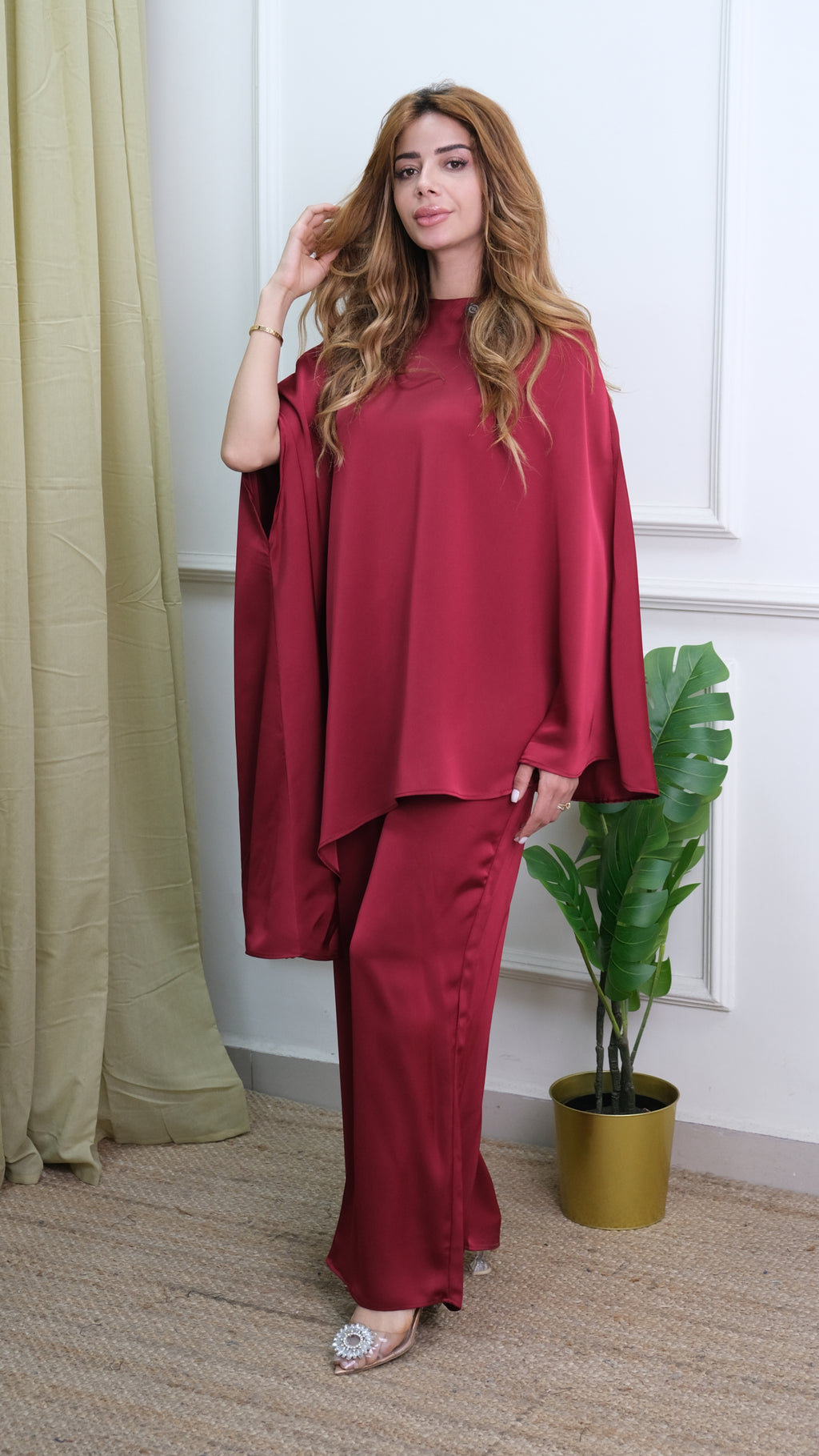 Ensemble Satin Élégance – Coupe Fluide & Chic
